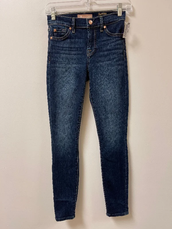 Jeans Skinny By 7 For All Mankind In Blue Denim, Size: 2