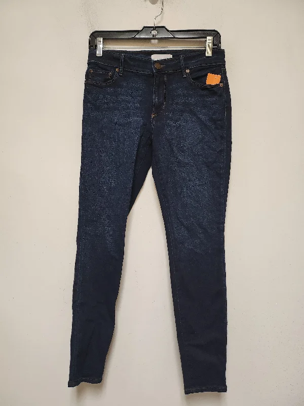 Jeans Skinny By Loft In Blue Denim, Size: 4