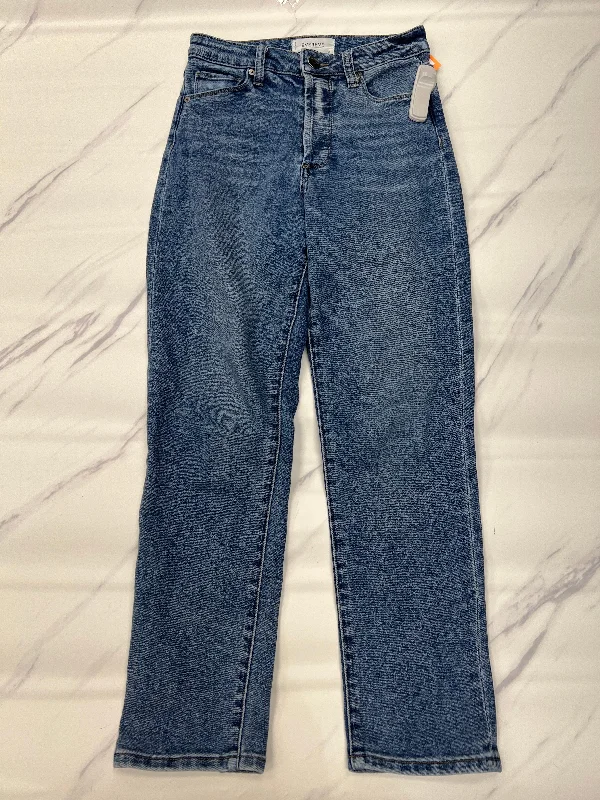 Jeans Straight By Evereve In Blue Denim, Size: 0