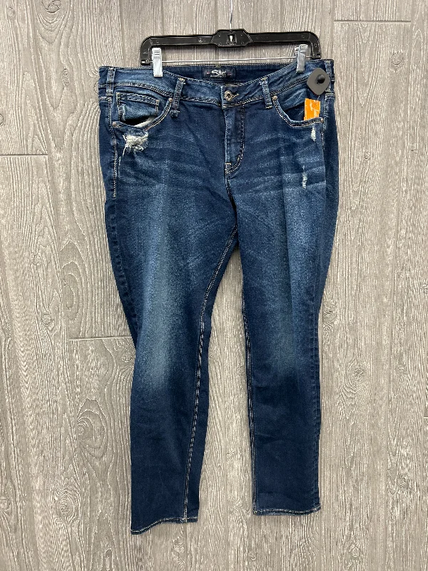 Jeans Straight By Silver In Blue, Size: 16