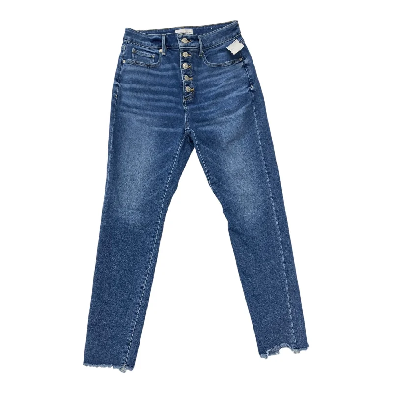 Jeans Skinny By Loft In Blue Denim, Size: 4