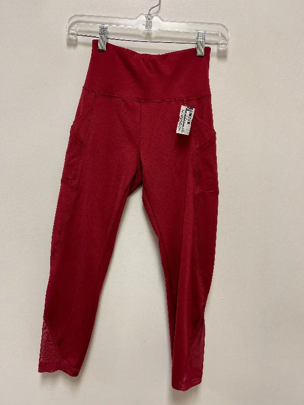 Athletic Leggings By Bally In Red, Size: S