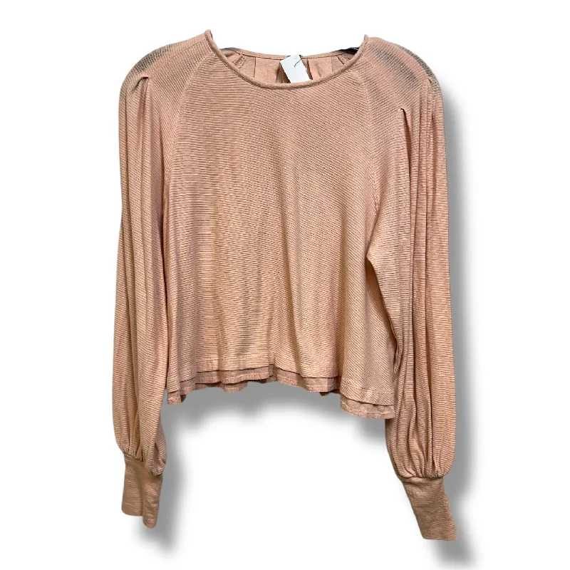 Top Long Sleeve By Free People In Peach, Size: Xs