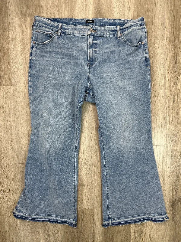 Jeans Flared By Express In Blue Denim, Size: 20