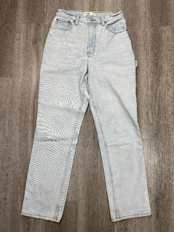 Jeans Straight By Abercrombie And Fitch In Blue Denim, Size: 6