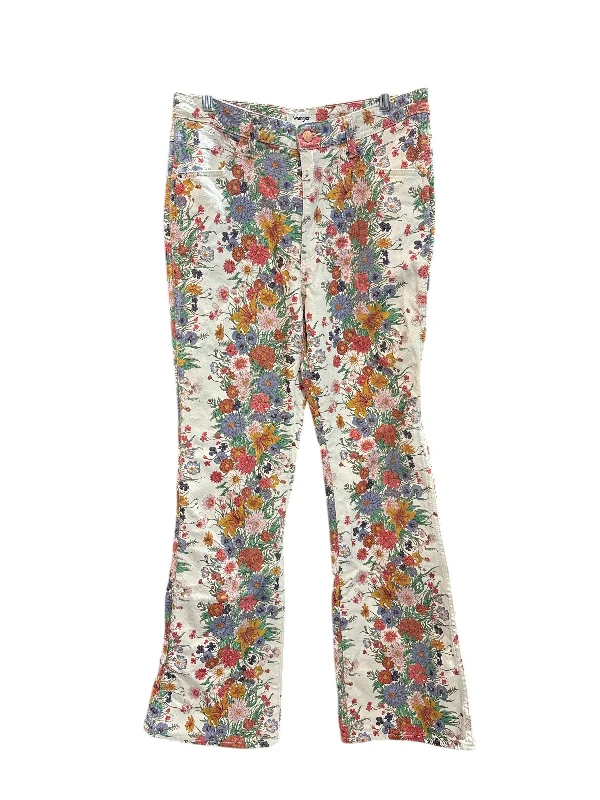 Jeans Flared By Wrangler In Floral Print, Size: 30