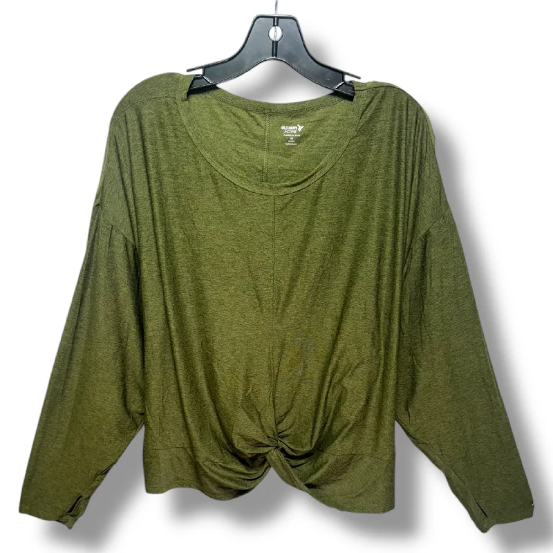 Athletic Top Long Sleeve Crewneck By Old Navy In Green, Size: 3x