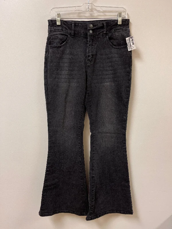 Jeans Flared By Kancan In Black Denim, Size: 6