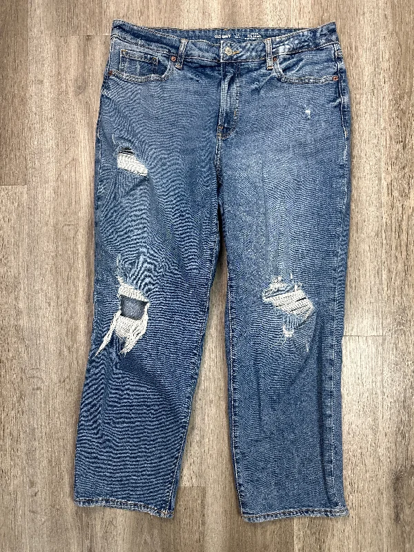 Jeans Boyfriend By Old Navy In Blue Denim, Size: 14p