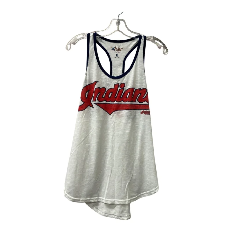 Athletic Top Ss By 4her  In White, Size:Xl