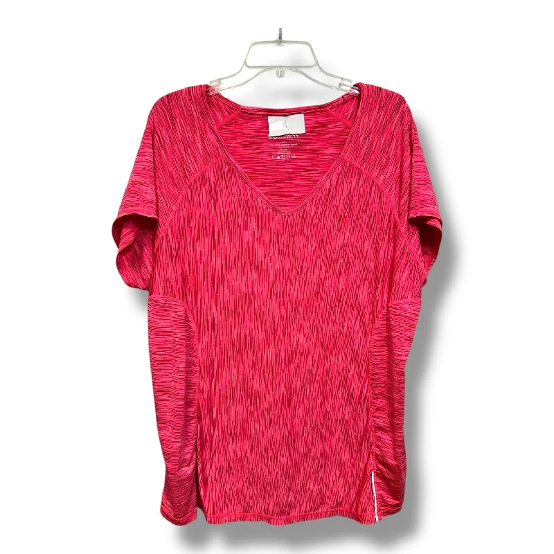 Athletic Top Short Sleeve By 90 Degrees By Reflex In Fuschia, Size: S