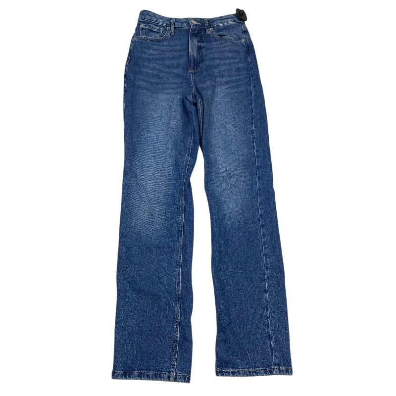 Jeans Straight By Forever 21 In Blue Denim, Size: 4