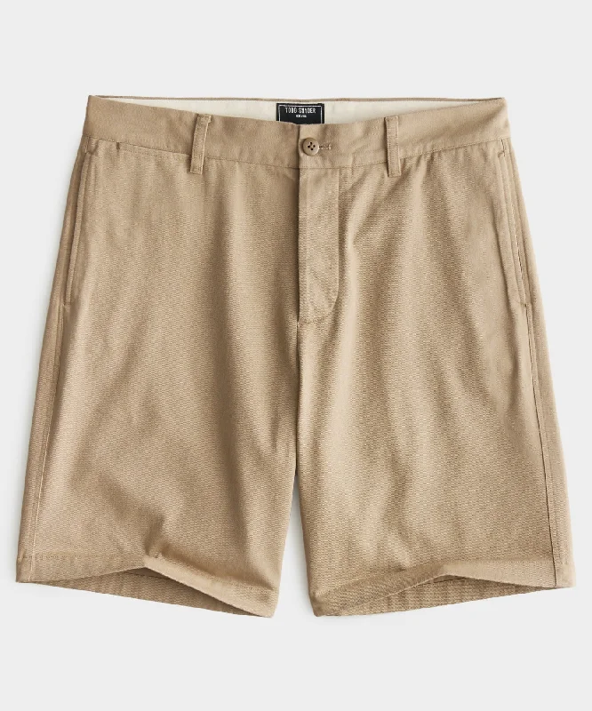 TODD SNYDER 9" RELAXED CHINO SHORT IN KHAKI