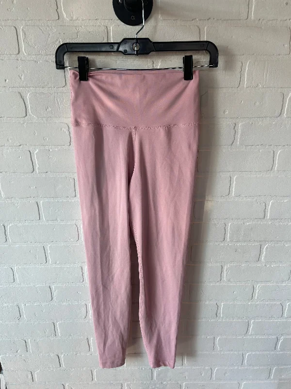 Athletic Leggings By Nike In Pink, Size: 4