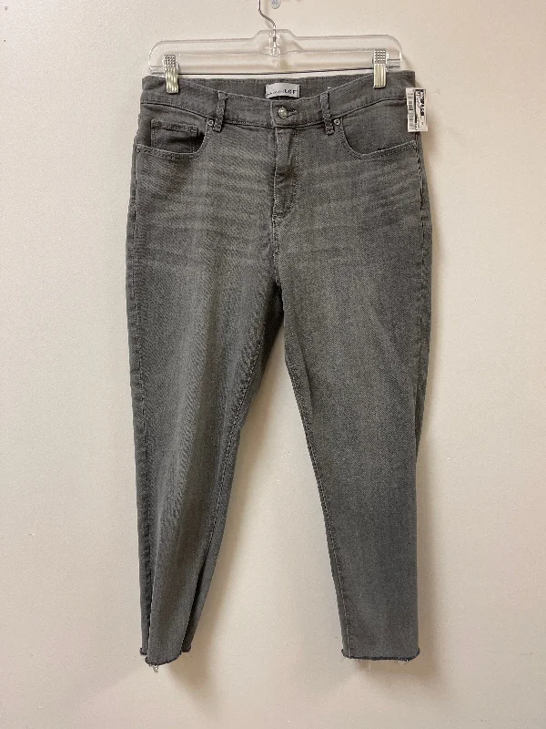 Jeans Skinny By Loft In Grey Denim, Size: 10