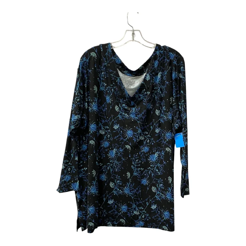 Top Ls By Any Body In Black & Blue, Size:3X