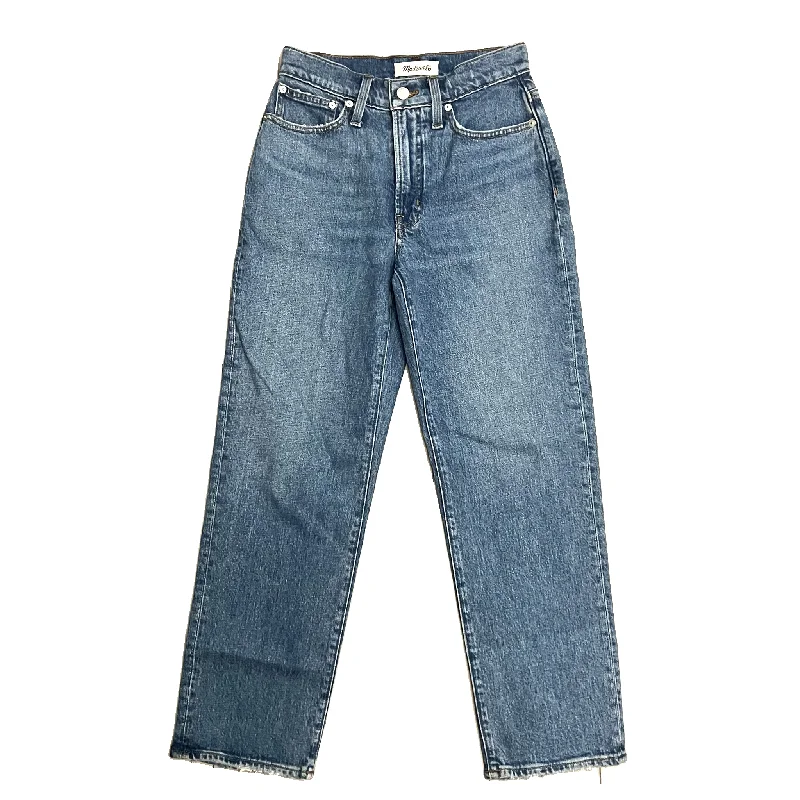 Jeans Straight By Madewell In Blue Denim, Size: 0