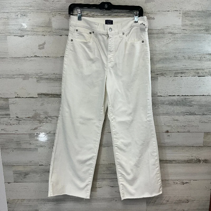 Jeans Wide Leg By J. Crew In White, Size: 4