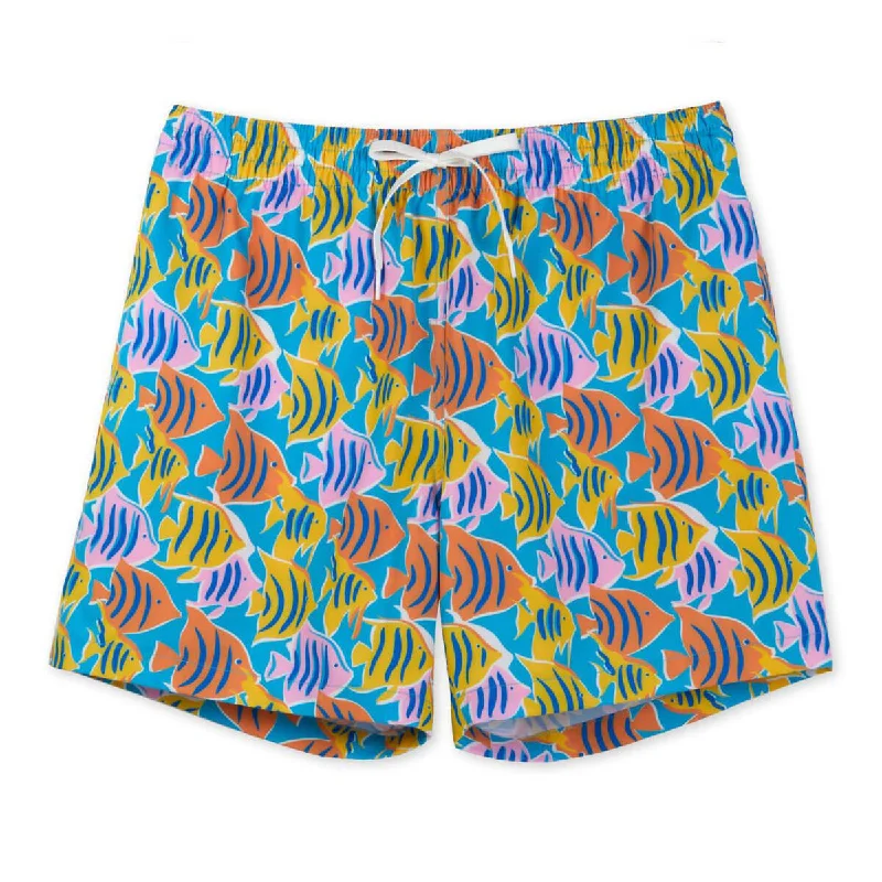 Chubbies 5.5-Inch The Fish Tanks Swim Trunks - Bright Blue