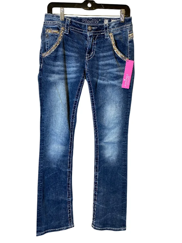 Jeans Flared By Miss Me In Blue Denim, Size: 6