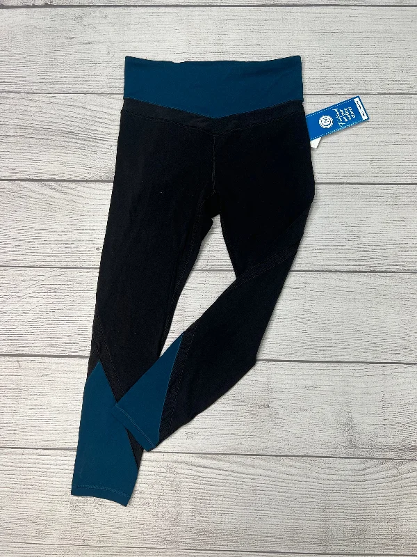 Athletic Leggings By Athleta In Black Blue, Size: S