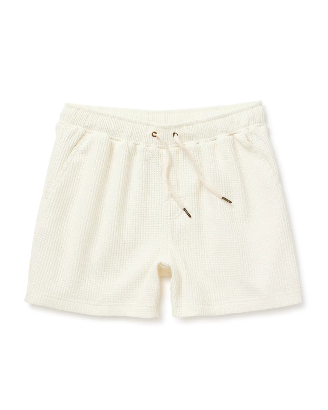 DANDY DEL MAR THE CANNES WAFFLE KNIT SHORTS IN VINTAGE IVORY