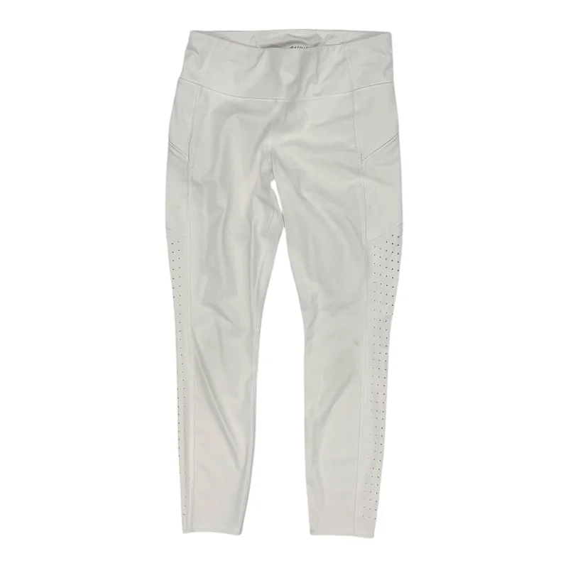 Athletic Leggings By Athleta In White, Size:M