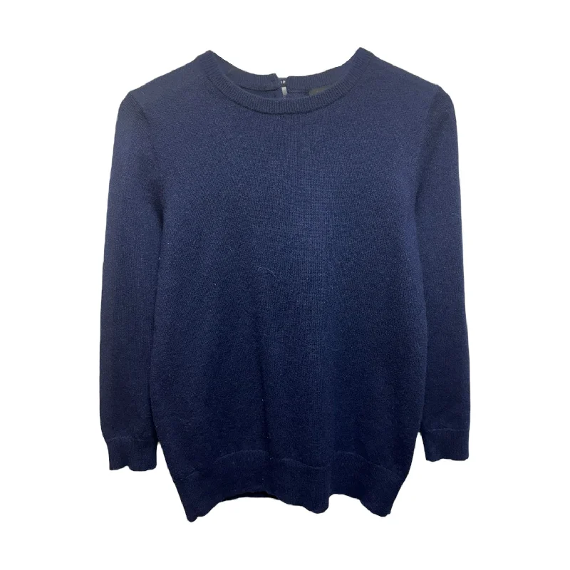 Back Button Sweater Cashmere By J. Crew In Navy, Size: M