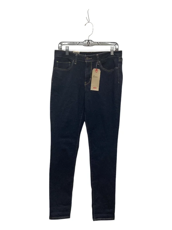 Jeans Skinny By Levis In Blue Denim, Size: 10