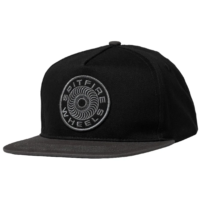 Spitfire Classic 87 Swirl Patch Snapback Hat - Black/Grey