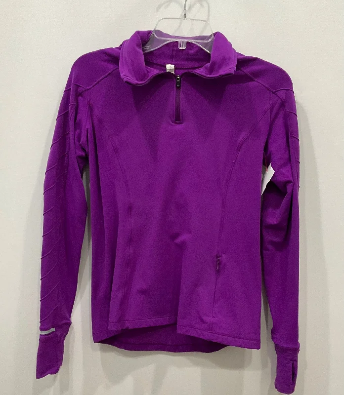 Athletic Top Long Sleeve Collar By Lululemon In Purple, Size: 6