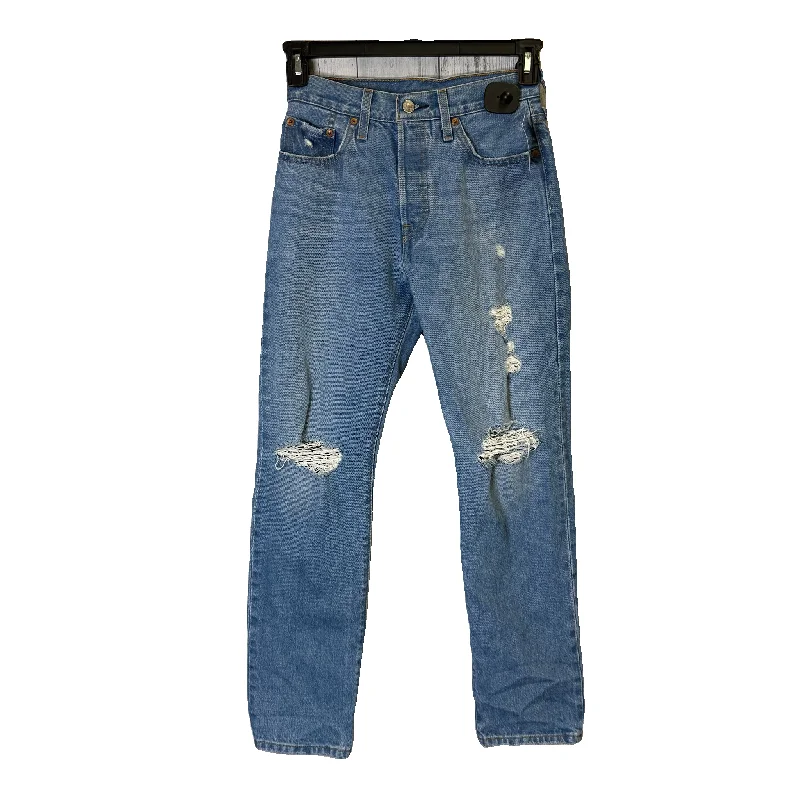 Jeans Straight By Levis In Blue Denim, Size: 2