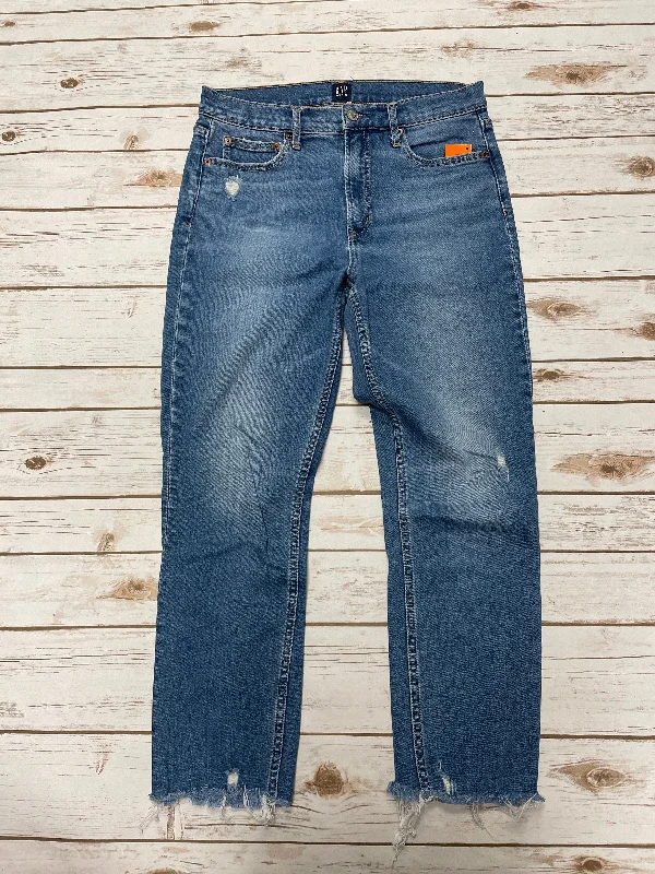 Jeans Straight By Gap In Blue Denim, Size: 6