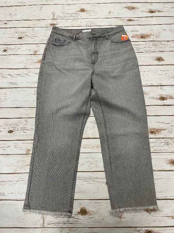 Jeans Straight By Loft In Grey Denim, Size: 12