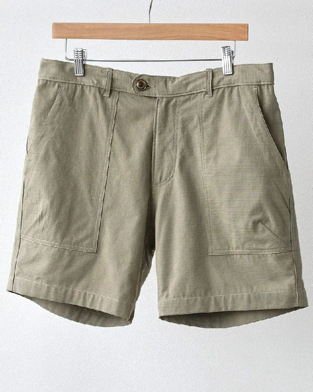 CORRIDOR RIPSTOP CAMP POCKET SHORTS IN OLIVE