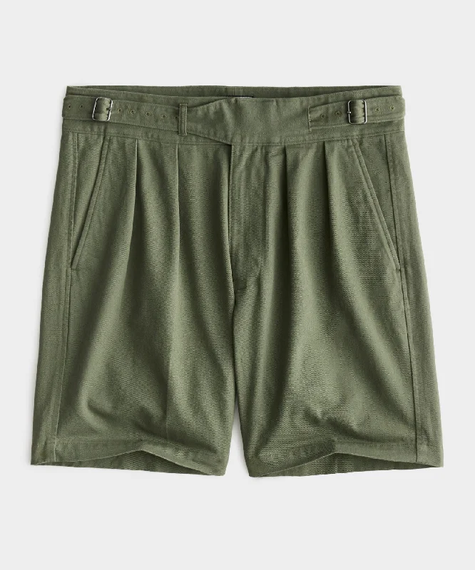 TODD SNYDER 7" GURKHA SHORT IN ARMY GREEN