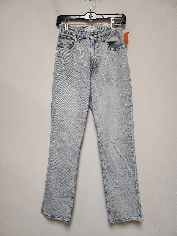 Jeans Straight By Abercrombie And Fitch In Blue Denim, Size: 2