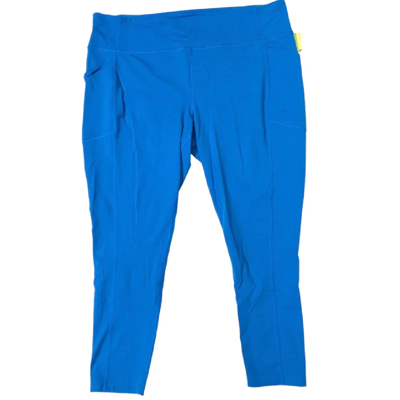 Athletic Leggings By Tek Gear In Blue, Size: 3x