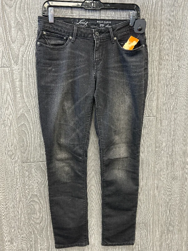 Jeans Skinny By Levis In Black, Size: 8