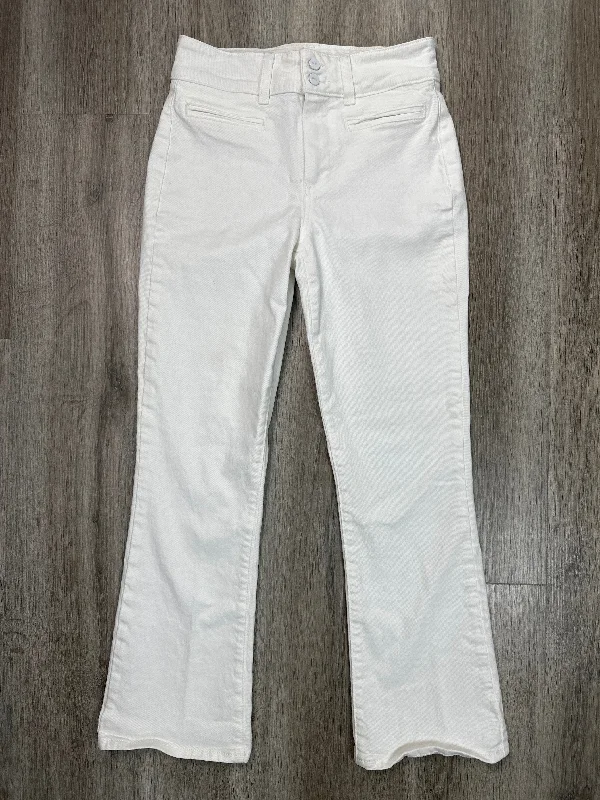 Jeans Boot Cut By Paige In White Denim, Size: 4