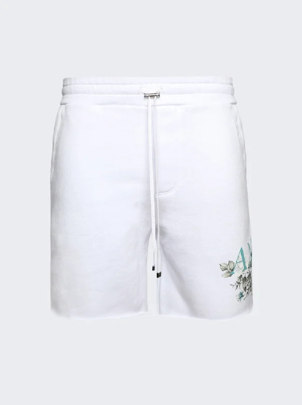 Amiri Floral Logo Shorts White