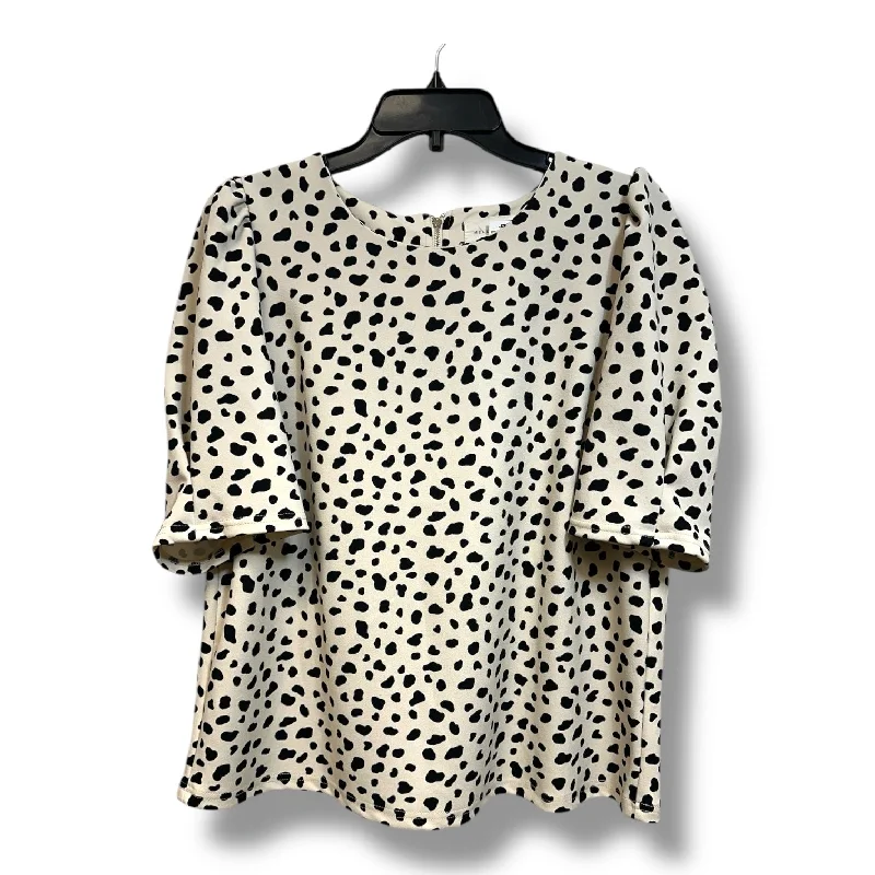 Top Short Sleeve By Melloday In Animal Print, Size: L