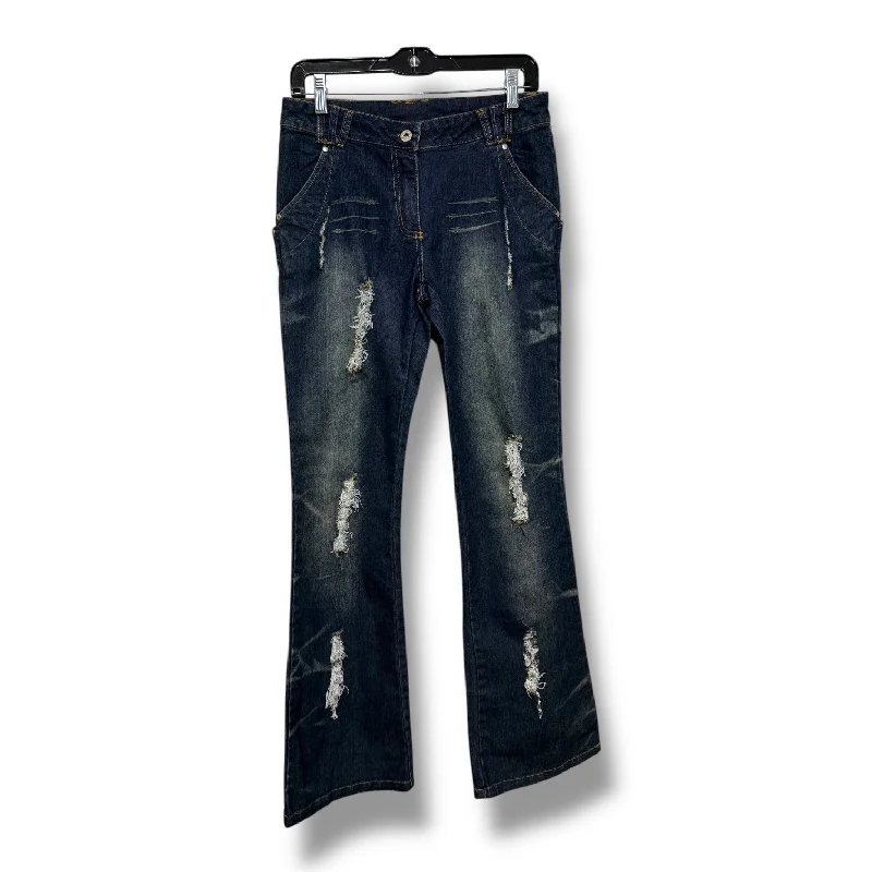 Jeans Flared By Clothes Mentor In Blue Denim, Size: 16