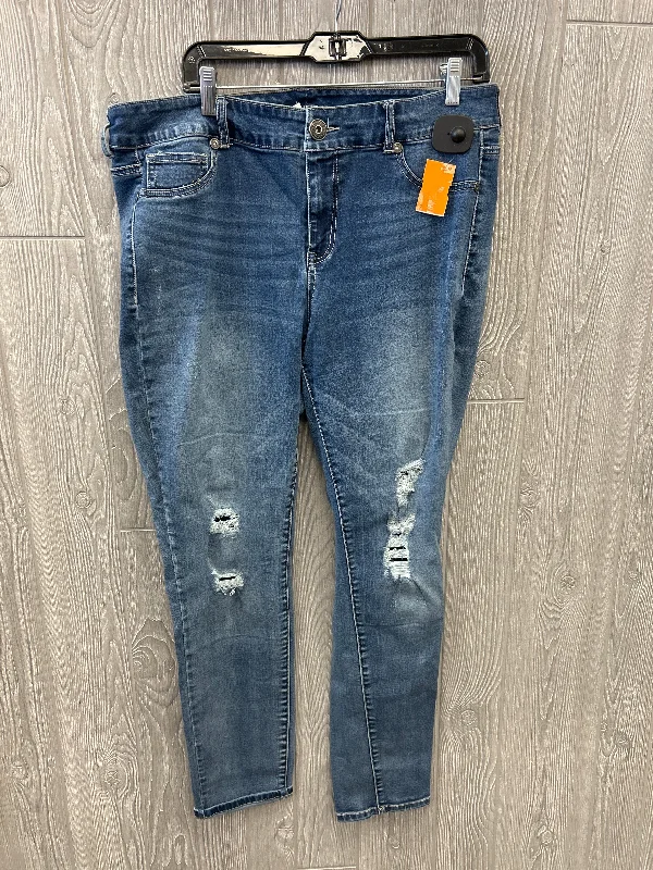 Jeans Straight By Maurices In Blue, Size: 16