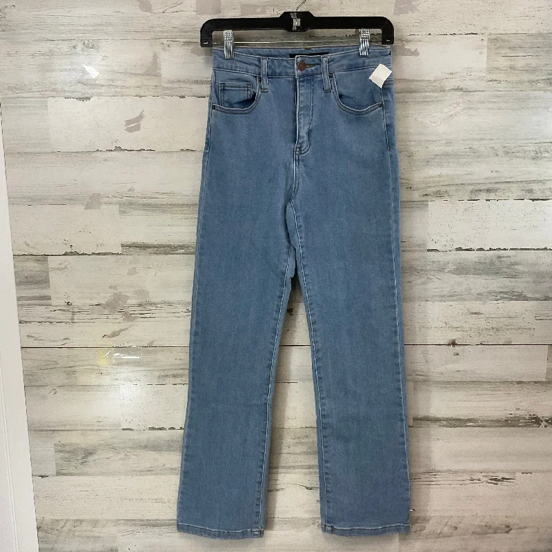 Jeans Straight By Risen In Blue Denim, Size: 0