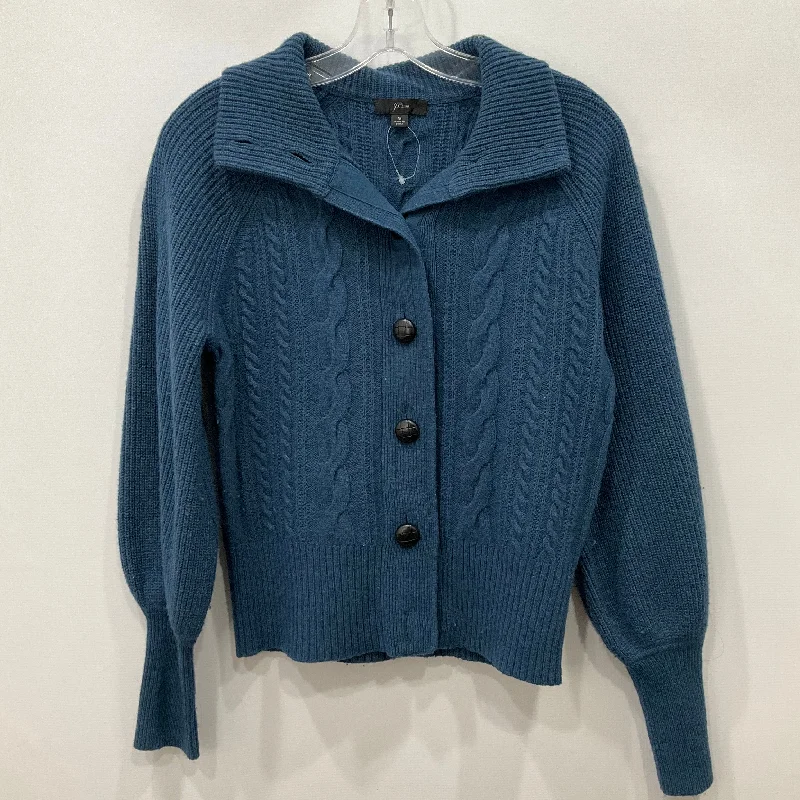 Sweater Cardigan By J. Crew In Blue, Size: S