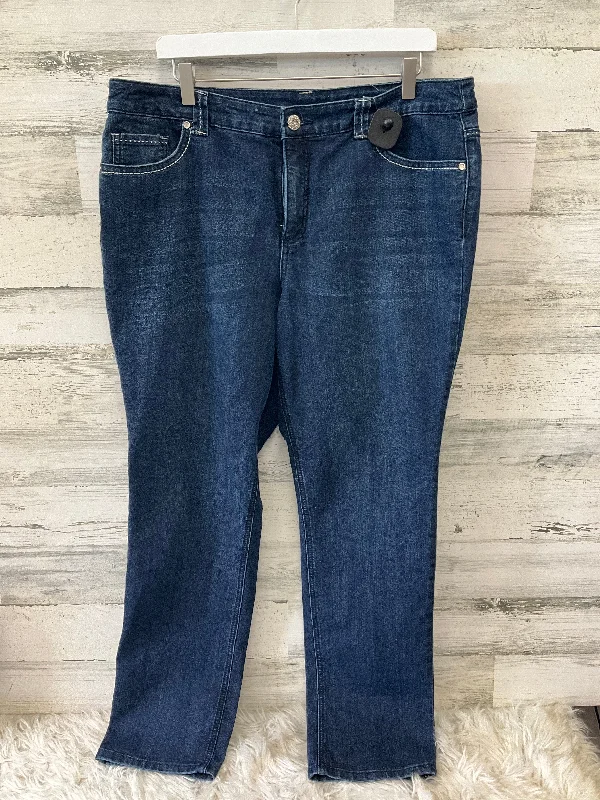 Jeans Straight By Cj Banks In Blue Denim, Size: 16