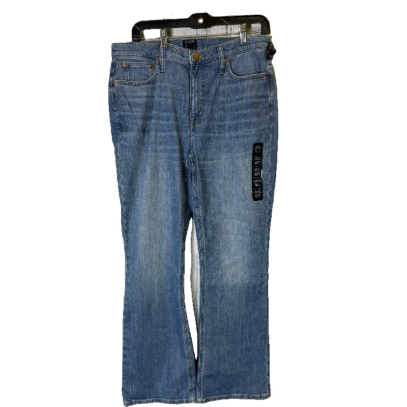 Jeans Flared By J. Crew In Blue Denim, Size: 8