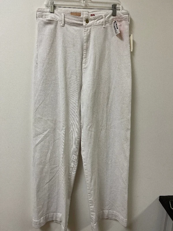 Jeans Wide Leg By Pilcro In White, Size: 16