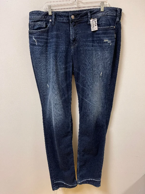 Jeans Flared By Silver In Blue Denim, Size: 16